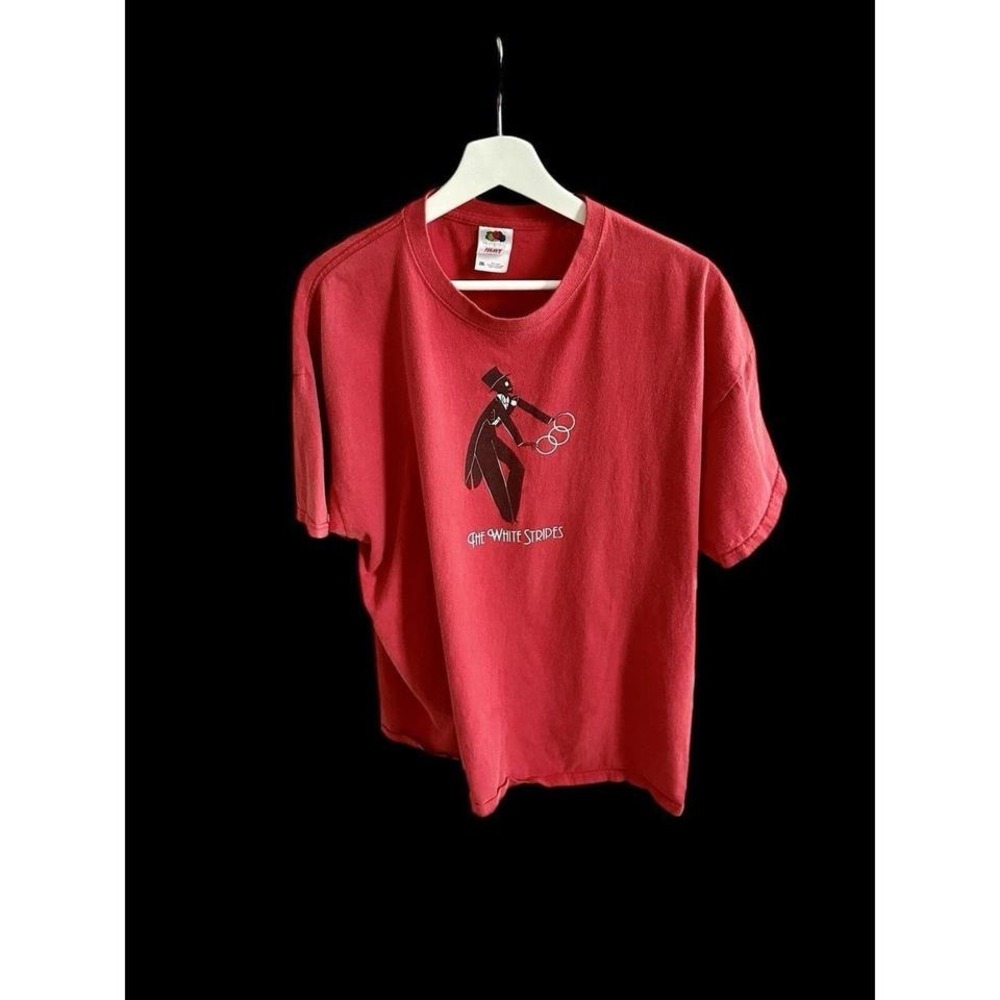 The White Stripes Tour Tshirt Red 2000's Sz 2XL Rare‎ Juggling Graphic